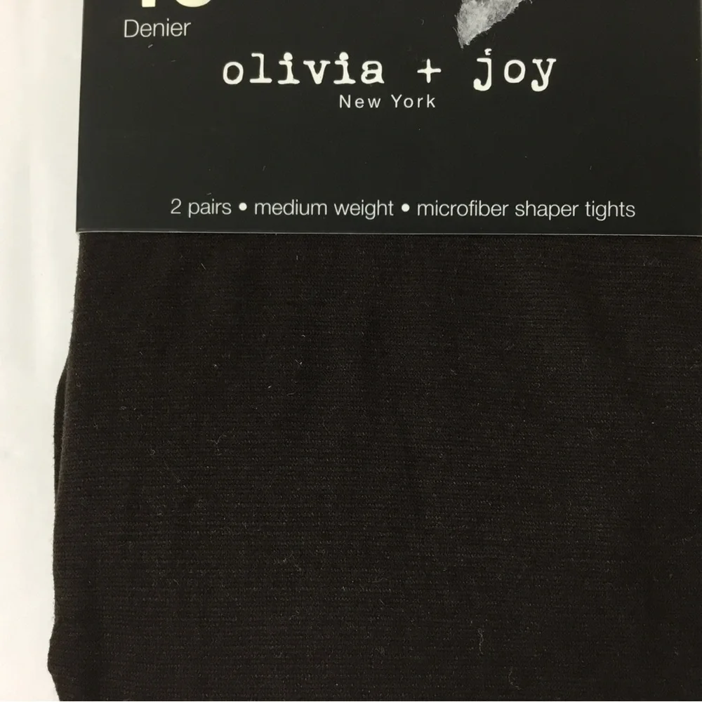 Olivia & Joy Women’s Tights Matte Shaper Tights 2 pair Black Brown Size M/L New